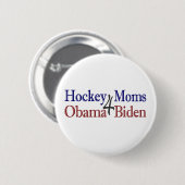 Hockey-Mamas 4 Obama Biden Button (Vorne & Hinten)