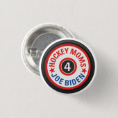 Hockey-Mamas für Biden Knopf Button (Vorne & Hinten)