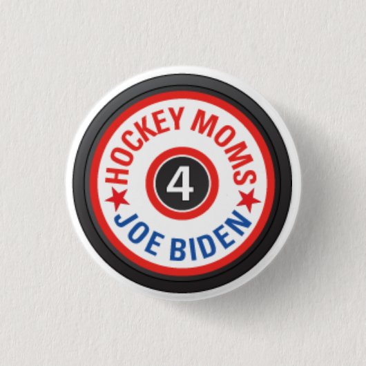 Hockey-Mamas für Biden Knopf Button (Vorderseite)
