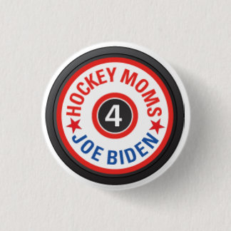 Hockey-Mamas für Biden Knopf Button