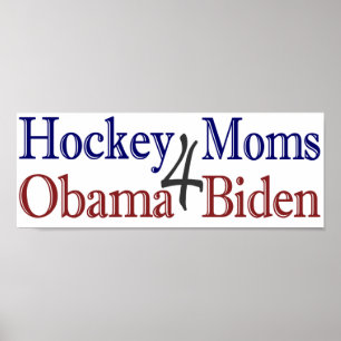 Hockey-Mamas für Obama Biden Poster