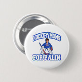 Hockey-Mamas für Palin Button (Vorne & Hinten)