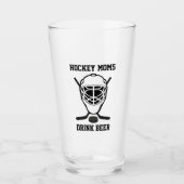 Hockey-Mamas trinken Bier Niedliche Sonnensportart Glas (Vorderseite)