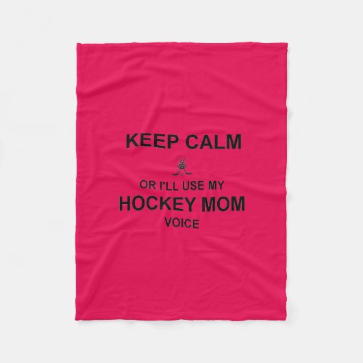 Hockey-Mamma behalten ruhige Fleece-Decke Fleecedecke (Vorderseite)