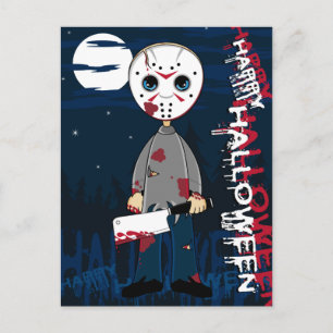 Hockey Mask Serienmörder Postkarte