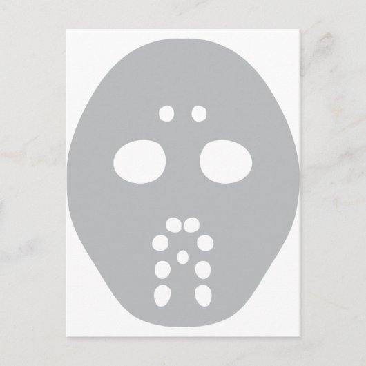 Hockey-Maske Postkarte (Vorderseite)
