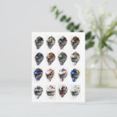 Hockey-Masken Postkarte (Stehend Vorderseite)