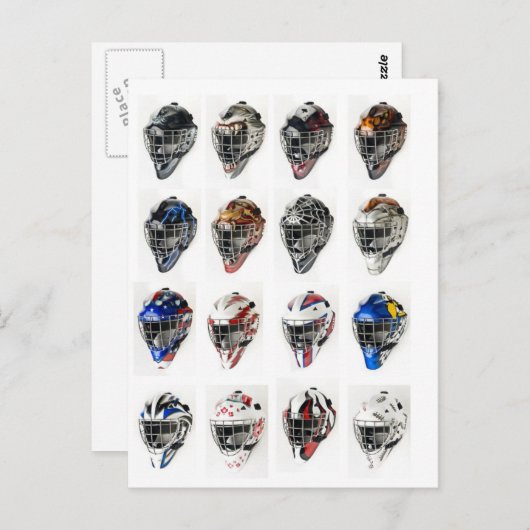 Hockey-Masken Postkarte (Vorne/Hinten)