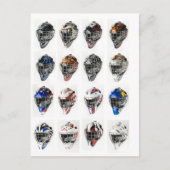 Hockey-Masken Postkarte (Vorderseite)