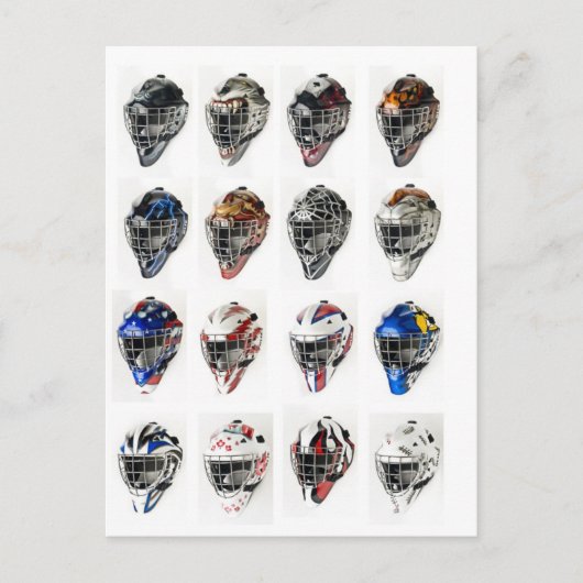 Hockey-Masken Postkarte (Vorderseite)