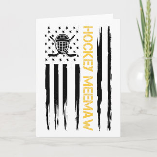 Hockey Meemaw Hockey Spieler USA-Flagge  Karte