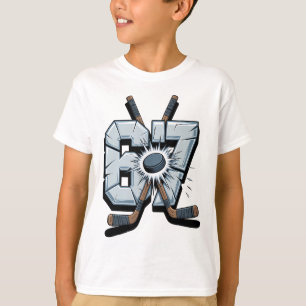 Hockey Meme Sechs Sieben 6 7 67 Hockey Meme T-Shirt