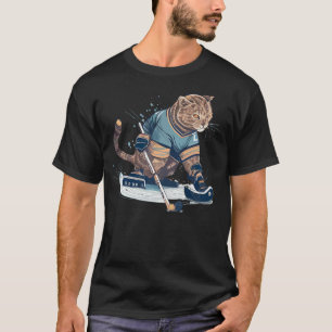 Hockey mit "Cats on Ice" T-Shirt