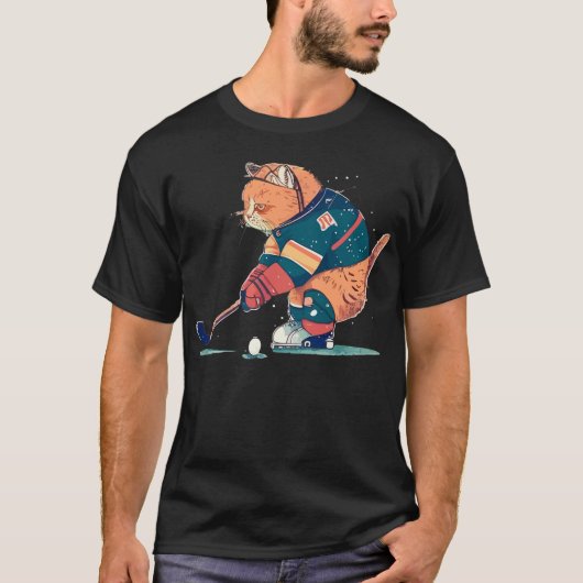 Hockey mit "Cats on Ice" T-Shirt (Vorderseite)