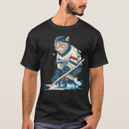 Hockey mit "Cats on Ice" T-Shirt