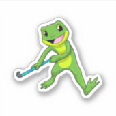 Hockey mit Hockey-Schläger Aufkleber (Vorderseite)