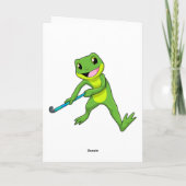 Hockey mit Hockey-Schläger Karte (Rückseite)