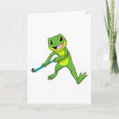 Hockey mit Hockey-Schläger Karte (Vorderseite)