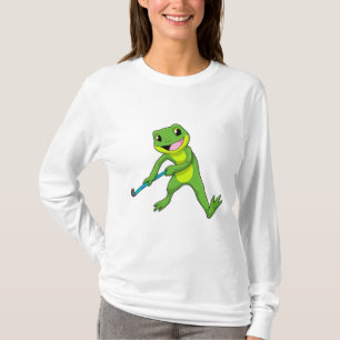 Hockey mit Hockey-Schläger T-Shirt