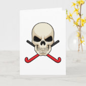 Hockey mit Hockeyschläger Karte (Gelbe Blume)