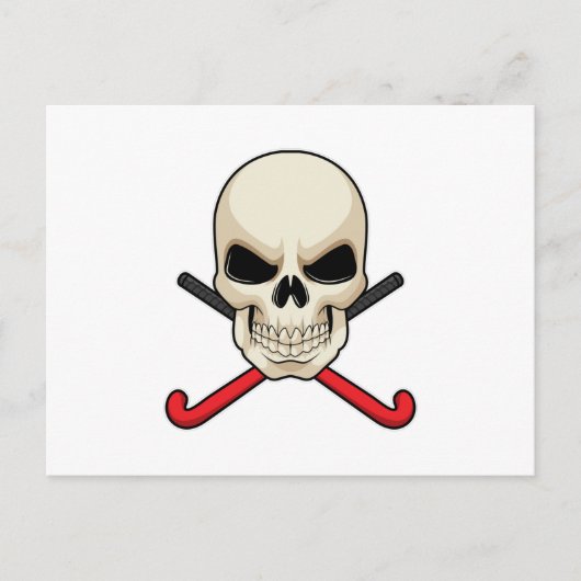 Hockey mit Hockeyschläger Postkarte (Vorderseite)