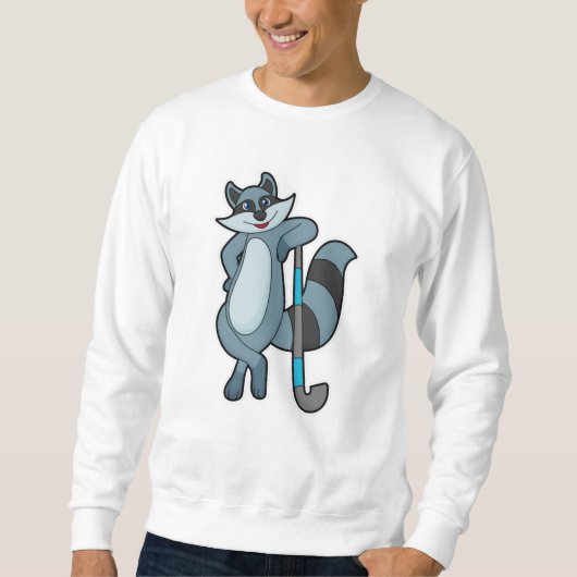 Hockey mit Hockeyschläger Sweatshirt (Vorderseite)