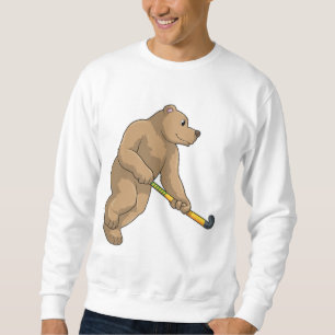 Hockey mit Hockeyschläger Sweatshirt