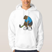 Hockey mit Hockeystick Hoodie (Vorderseite)
