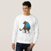 Hockey mit Hockeystick Sweatshirt (Vorne ganz)