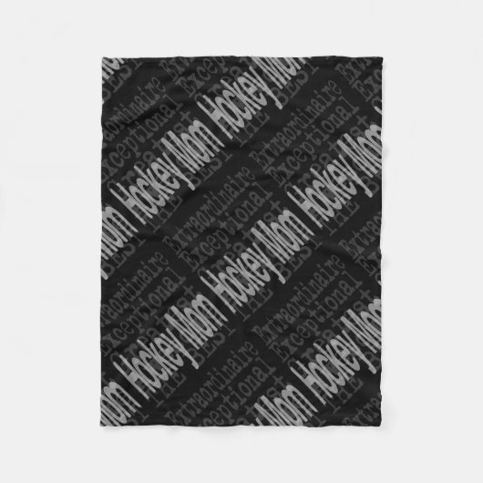 Hockey Mom Fleecedecke (Vorderseite)