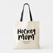 Hockey Mom trendschwarzer Typ personalisiert Tote  Tragetasche (Rückseite)
