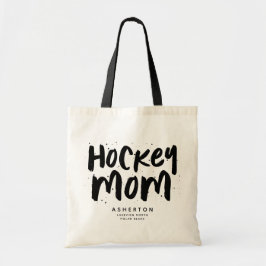 Hockey Mom trendschwarzer Typ personalisiert Tote Tragetasche