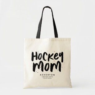 Hockey Mom trendschwarzer Typ personalisiert Tote Tragetasche
