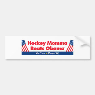 Hockey Momma schlägt Obama Autoaufkleber