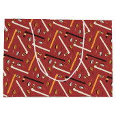 Hockey-Muster Große Geschenktüte (Rückseite)