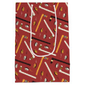 Hockey-Muster Mittlere Geschenktüte (Rückseite)