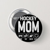 Hockey-Mutter-Fahren-Zahlen-Anfeuern-Mutter-Eines- Button (Vorne & Hinten)