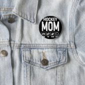 Hockey-Mutter-Fahren-Zahlen-Anfeuern-Mutter-Eines- Button (Beispiel)