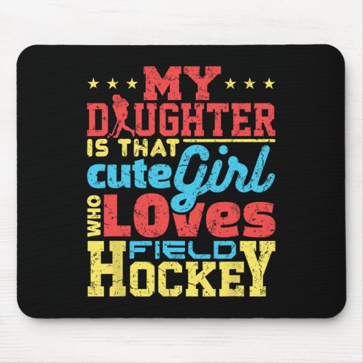 Hockey-Mutter Vater Elternteil Mousepad (Vorne)