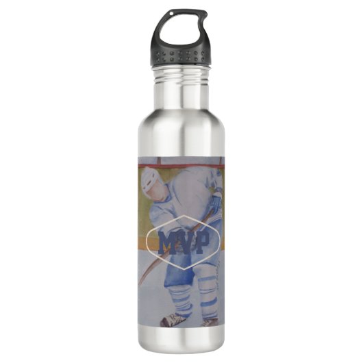 HOCKEY MVP MONOGRAM EDELSTAHLFLASCHE (Vorderseite)