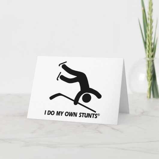 Hockey My Own Stunts Feiertagskarte (Vorderseite)