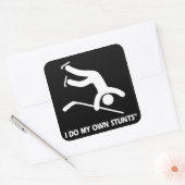 Hockey My Own Stunts Quadratischer Aufkleber (Umschlag)