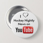 Hockey-nächtlicher Nachrichten-Knopf Button (Vorne & Hinten)