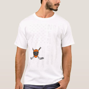 Hockey Nene Amerikanische Flagge Vintage Weihnacht T-Shirt
