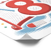 Hockey Net And Sticks It's Great To Be 8  Poster (Ecke)