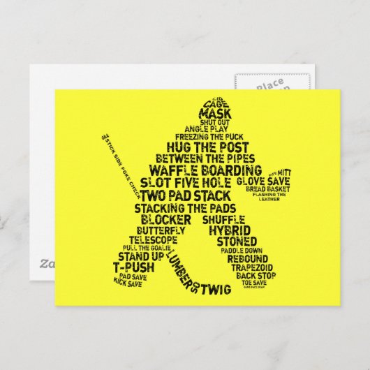 Hockey Netminder Postkarten (Vorne/Hinten)