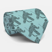 Hockey Netminder Typografie-Krawatte Krawatte (Gerollt)