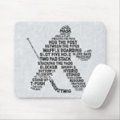 Hockey Netminder Word Art Mousemat Mousepad (Mit Mouse)