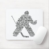 Hockey Netminder Word Art Mousepad (Mit Mouse)