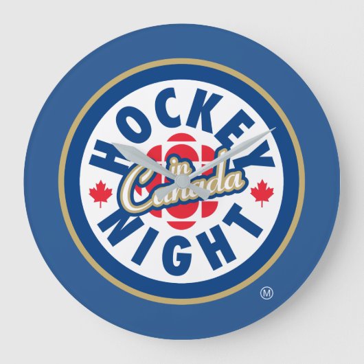 Hockey Night in Canada Logo Clock Große Wanduhr (Vorderseite)